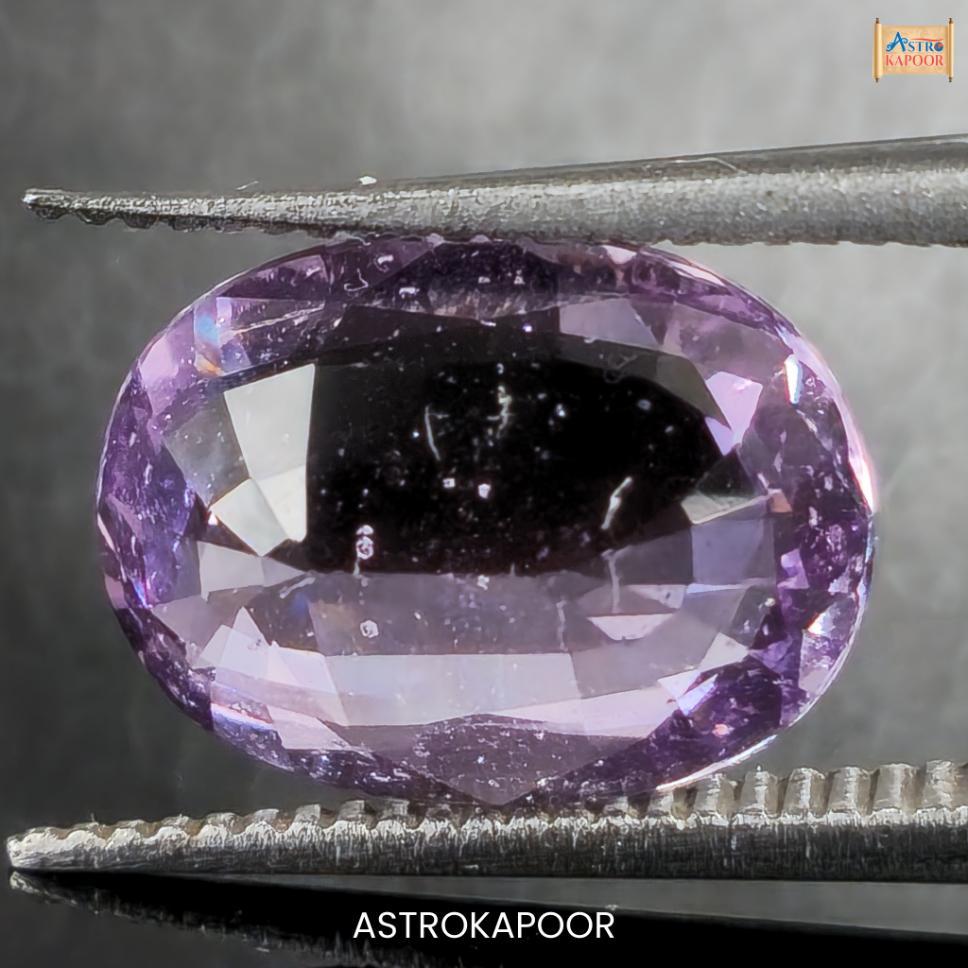 3.59 Carats Natural Violet Pink Sapphire 11.09mm x 8.25mm x 4.27mm