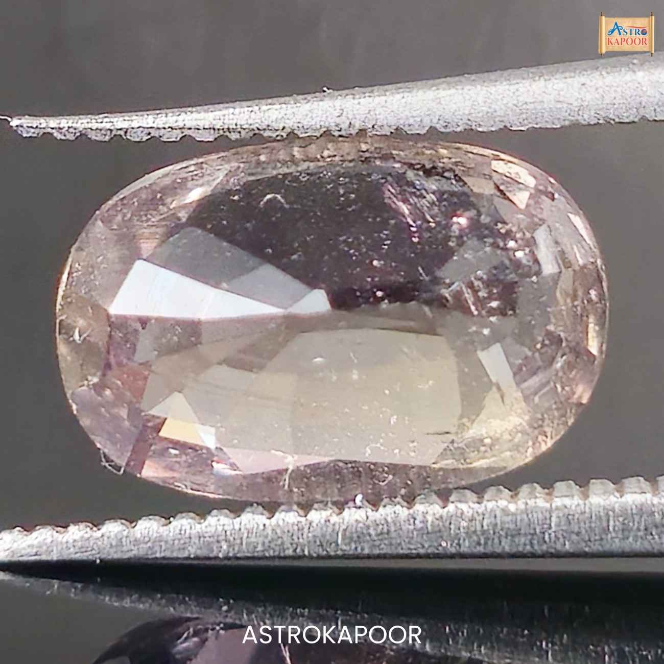 2.96 Carats Natural Pinkish Brown to purplish pink Sapphire 10.03 mm x 6.64 mm x 4.93 mm