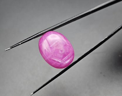50.43 Carats Natural Johnson Mine Pinkish Red Star Ruby 21.64 x 18.64 x 10.74 mm