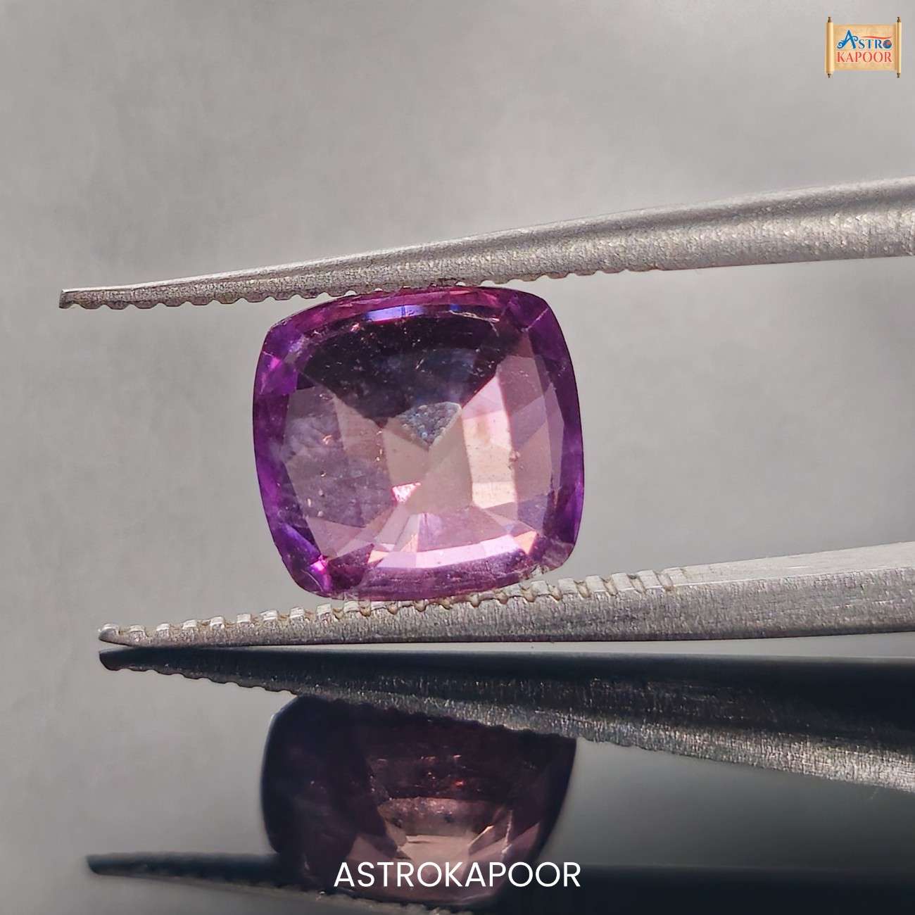 3.53 Carats Natural Purple Sapphire 9.12 mm x 7.92 mm x 6.02 mm