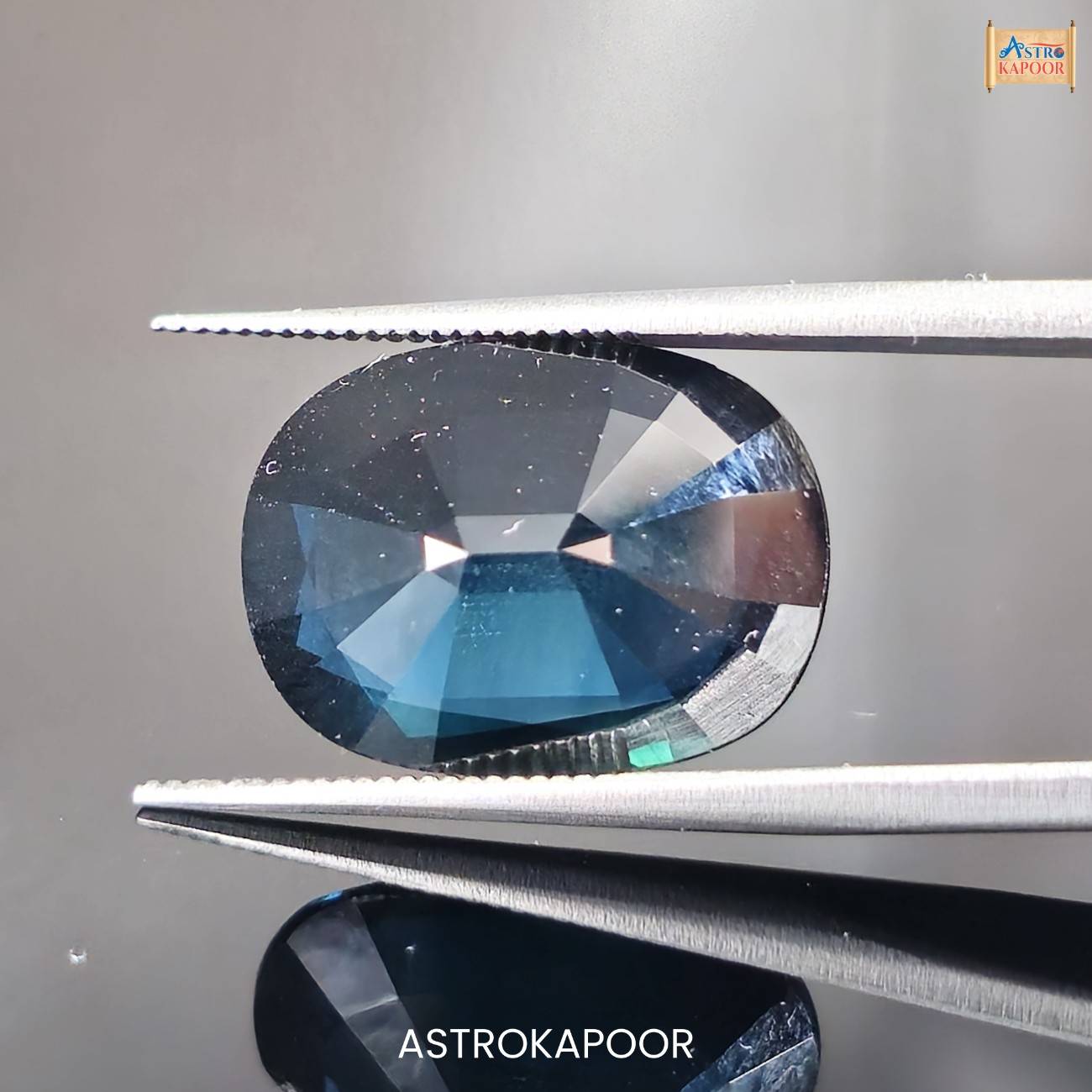 12.96 Carats Natural Greenish Blue Sapphire 16.67 mm x 12.41 mm x 6.97 mm