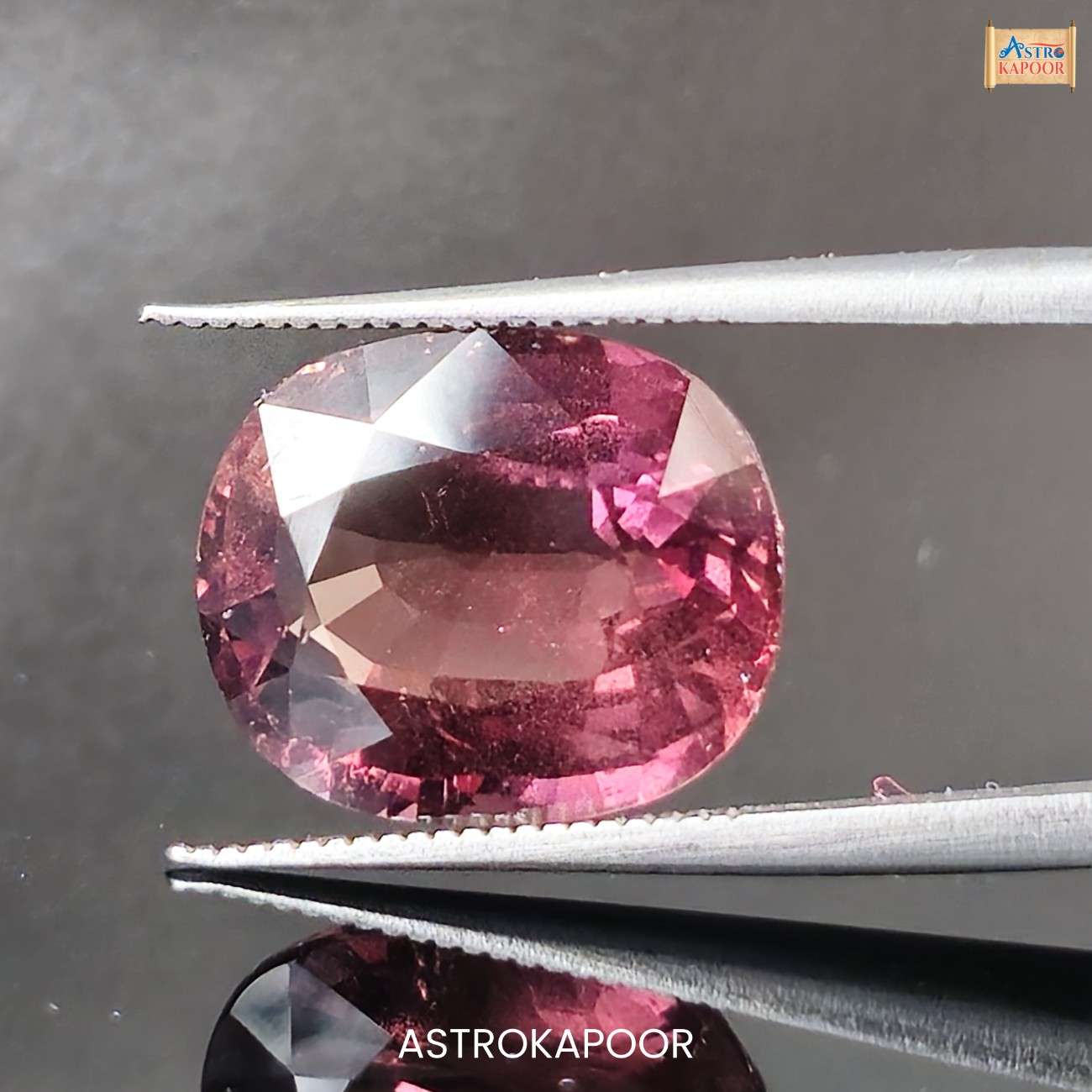 10.12 Carats Natural Orangy Purple Sapphire 13.66 mm x 11.36 mm x 6.70 mm