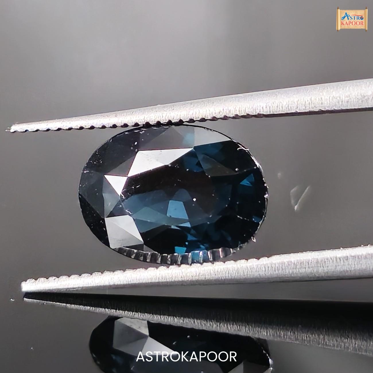 3.68 Carats Natural Blue Sapphire 10.85 mm x 7.92 mm x 4.96 mm