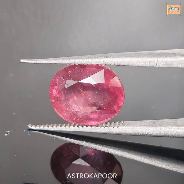 4.59 Carats Natural Orange Pink Sapphire 10.46 mm x 7.98 mm x 5.67 mm