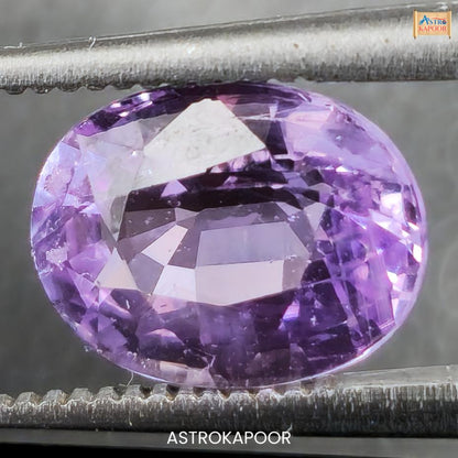 2.55 Carats Natural Violet Pink Sapphire 9.41mm x 7.19mm x 4.18mm