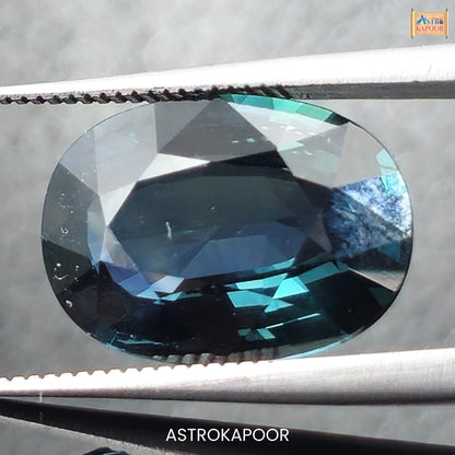 7.19 Carats Natural Greenish Blue Sapphire 14.38mm x 10.43mm x 5.25mm