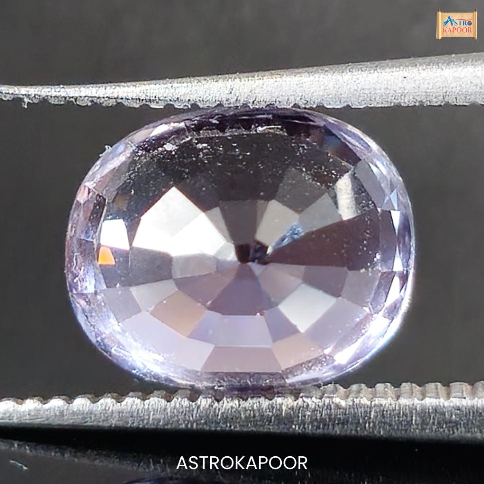 3.48 Carats Natural Violet Blue to Pink Sapphire 8.85mm x 7.30mm x 5.83mm