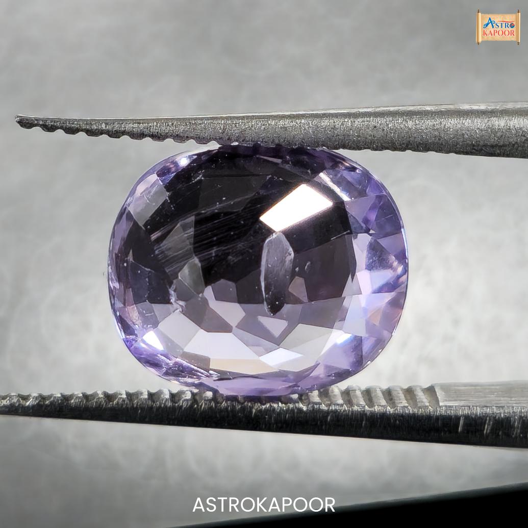 3.04 Carats Natural Violet Sapphire 8.87mm x 7.64mm x 4.89mm