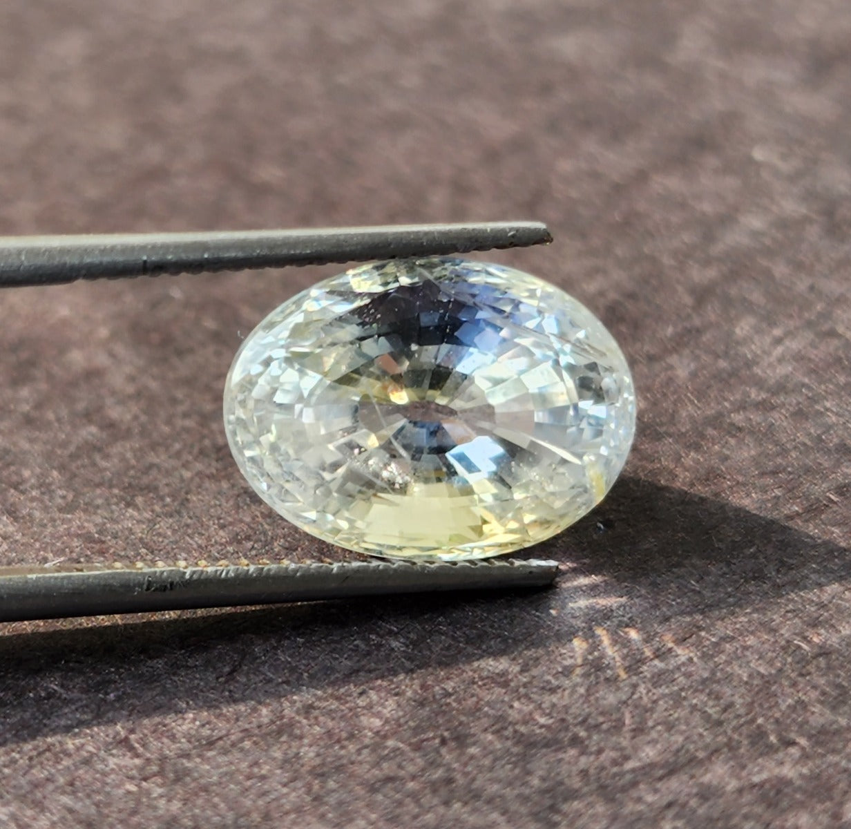 8.42 Carats Natural Bluish Yellow Sapphire 12.85x9.37x7.87 mm