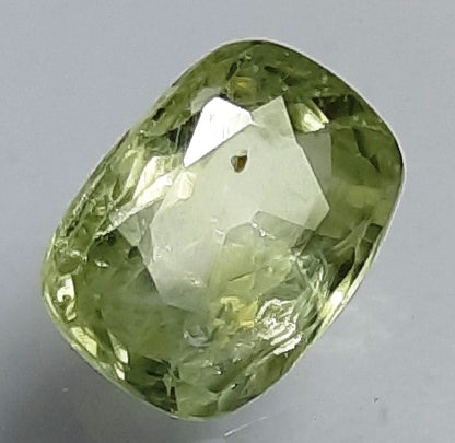 3.72 Carats Natural Olive Sapphire 8.27x7.00x4.50mm