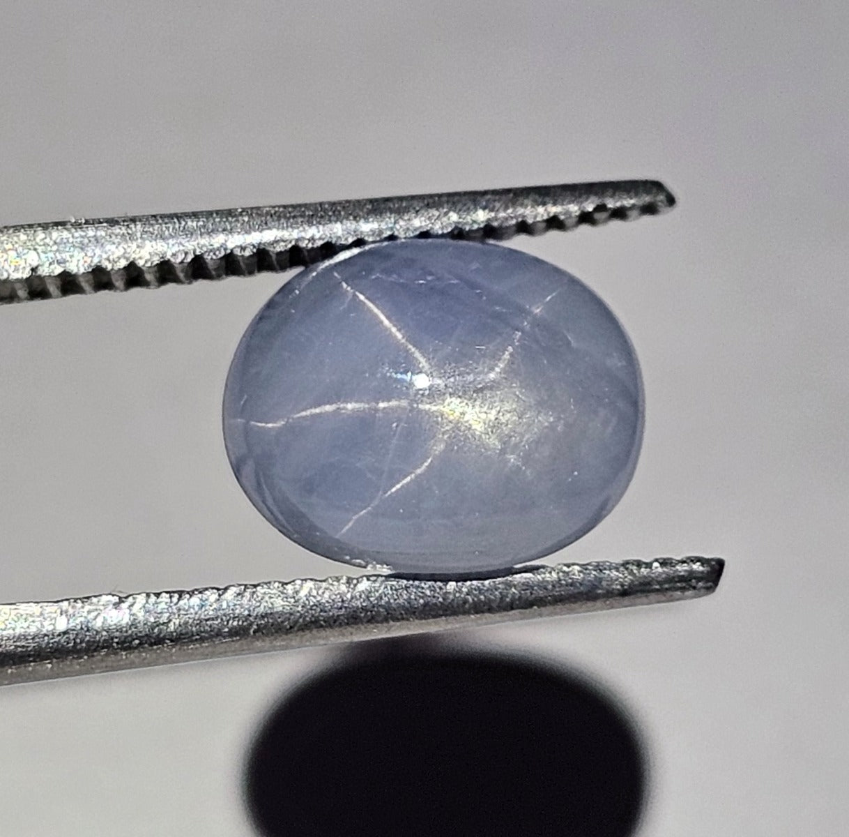 3.03 Carats Natural Dark Pastel Blue Star Sapphire 8.29 x 6.66 x 5.00 mm