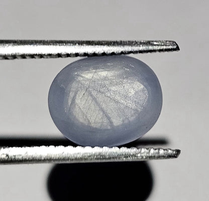 3.03 Carats Natural Dark Pastel Blue Star Sapphire 8.29 x 6.66 x 5.00 mm