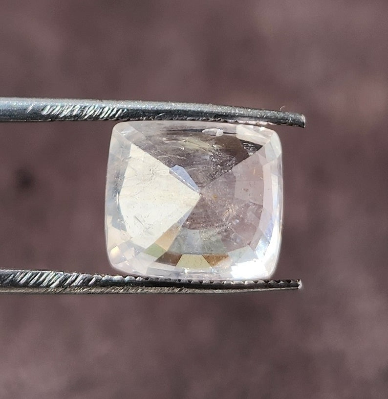 7.03 Carats Natural Colourless Sapphire 10.52 x 9.31 x 7.19 mm