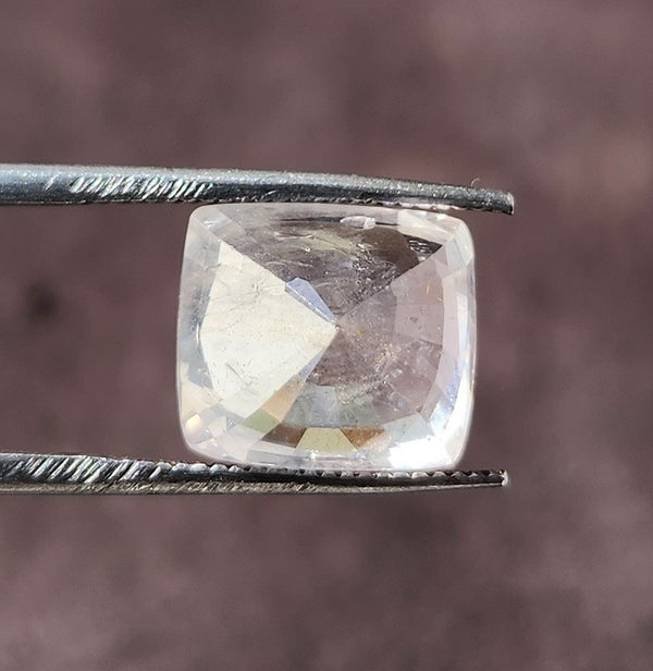 7.03 Carats Natural Colourless Sapphire 10.52 x 9.31 x 7.19 mm