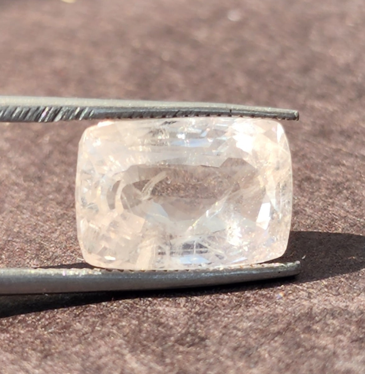 7.78 Carats Natural Colourless Sapphire 10.40 x 8.40 x 6.19 mm