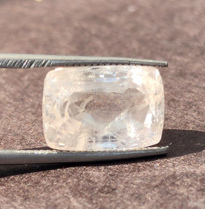 7.78 Carats Natural Colourless Sapphire 10.40 x 8.40 x 6.19 mm